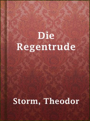 cover image of Die Regentrude